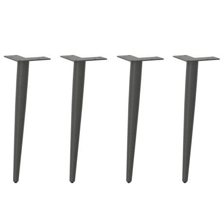vidaXL Salontafelpoten conische vorm 4 st 30-31 cm staal antraciet