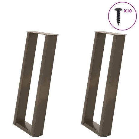 vidaXL Console tafelpoten 2st U-vormig 28x(72-73)cm staal naturel