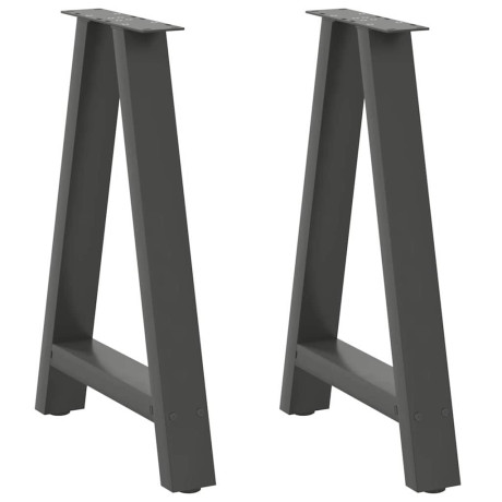 vidaXL Eettafelpoten 2 st A-vormig 50x(72-73) cm staal antraciet