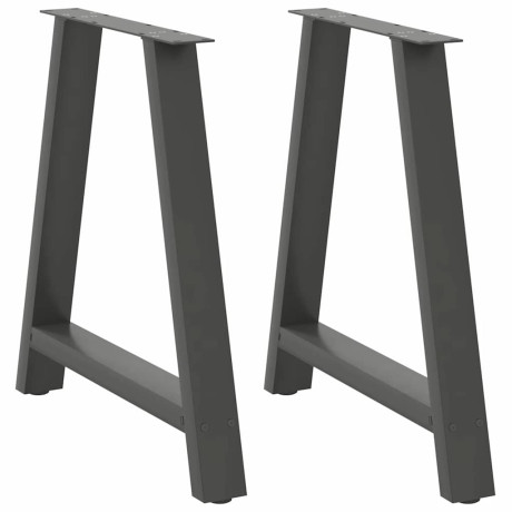 vidaXL Eettafelpoten 2 st A-vormig 70x(72-73) cm staal antraciet