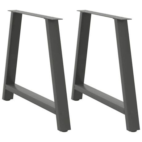 vidaXL Eettafelpoten 2 st A-vormig 100x(72-73) cm staal antraciet
