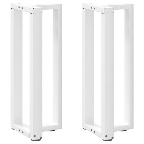 vidaXL Console tafelpoten 2 st T-vormig 25x28x(72-73) cm staal wit