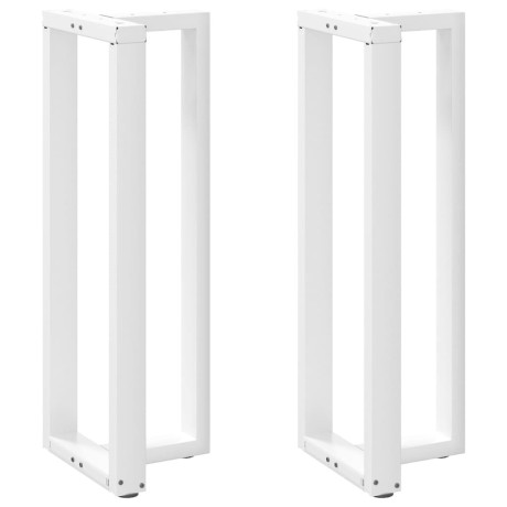 vidaXL Bartafelpoten 2 st T-vormig 50x35x(111-112) cm staal wit