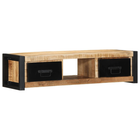 vidaXL Tv-meubel 100x30x25 cm massief ruw mangohout