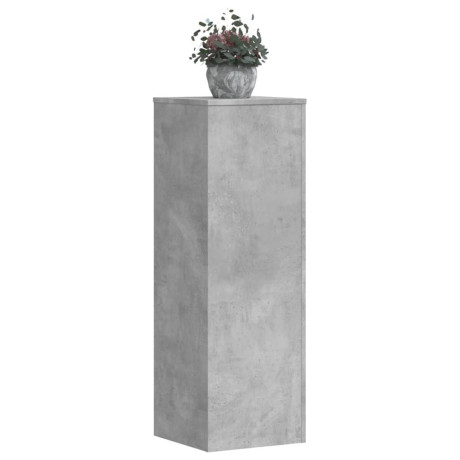 vidaXL Plantenstandaards 2 st 33x33x100 cm bewerkt hout betongrijs