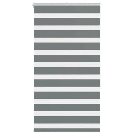 vidaXL Zebra rolgordijn 70x150 cm stofbreedte 65,9 cm donkergrijs