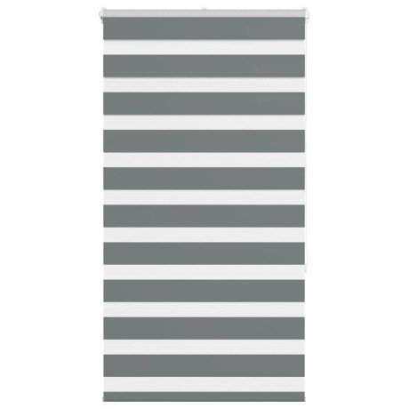 vidaXL Zebra rolgordijn 85x150 cm stofbreedte 80,9 cm donkergrijs