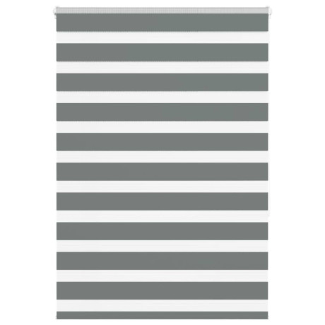 vidaXL Zebra rolgordijn 95x150 cm stofbreedte 90,9 cm donkergrijs