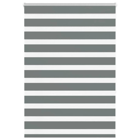 vidaXL Zebra rolgordijn 110x150 cm stofbreedte 105,9 cm donkergrijs