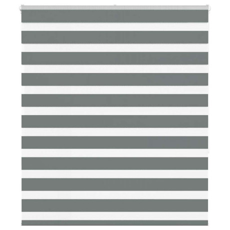 vidaXL Zebra rolgordijn 120x150 cm stofbreedte 115,9 cm donkergrijs