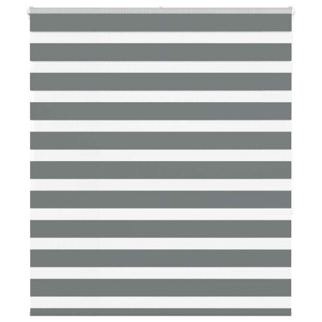 vidaXL Zebra rolgordijn 135x150 cm stofbreedte 130,9 cm donkergrijs