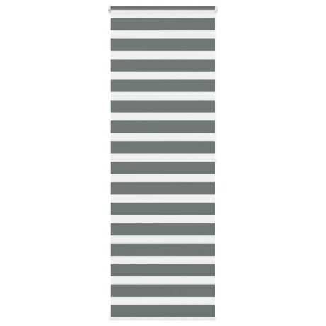 vidaXL Zebra rolgordijn 75x200 cm stofbreedte 70,9 cm donkergrijs