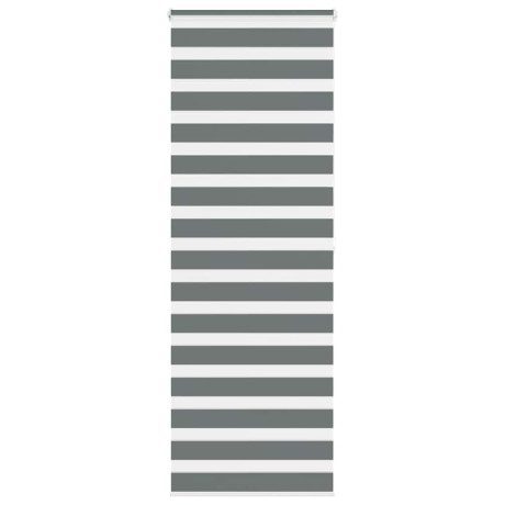 vidaXL Zebra rolgordijn 85x200 cm stofbreedte 80,9 cm donkergrijs