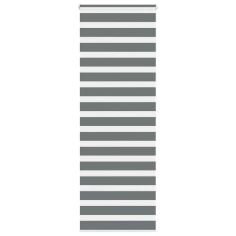 vidaXL Zebra rolgordijn 90x200 cm stofbreedte 85,9 cm donkergrijs