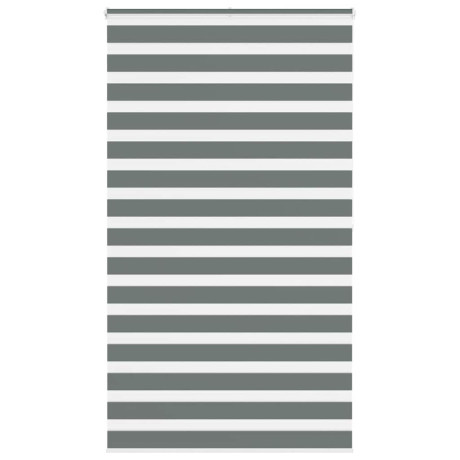 vidaXL Zebra rolgordijn 130x200 cm stofbreedte 125,9 cm donkergrijs