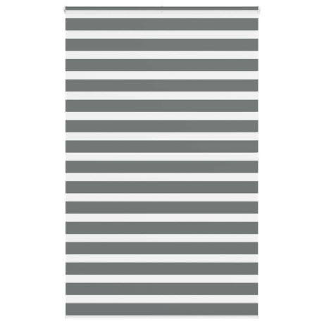 vidaXL Zebra rolgordijn 145x200 cm stofbreedte 140,9 cm donkergrijs