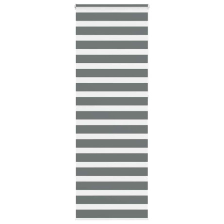 vidaXL Zebra rolgordijn 90x230 cm stofbreedte 85,9 cm donkergrijs