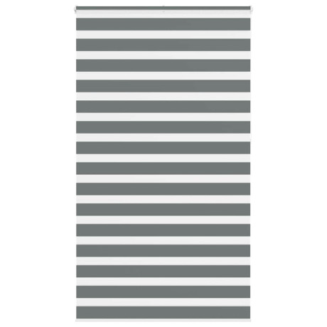 vidaXL Zebra rolgordijn 130x230 cm stofbreedte 125,9 cm donkergrijs