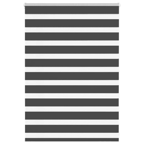 vidaXL Zebra rolgordijn 115x100 cm stofbreedte 110,9 cm zwart