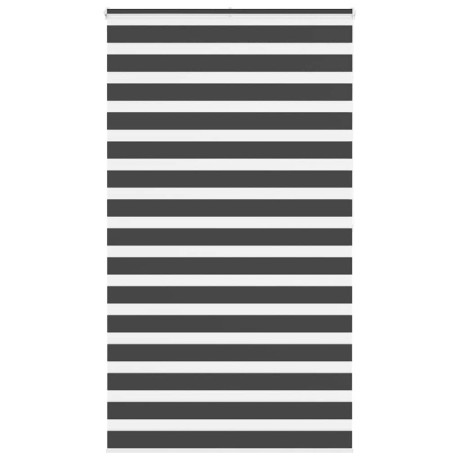 vidaXL Zebra rolgordijn 125x200 cm stofbreedte 120,9 cm zwart