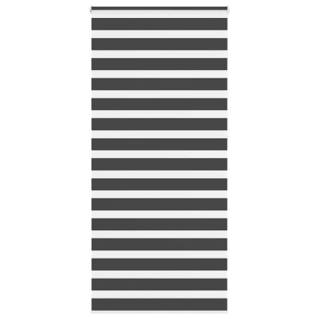 vidaXL Zebra rolgordijn 110x230 cm stofbreedte 105,9 cm zwart