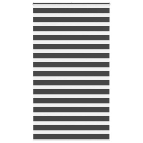 vidaXL Zebra rolgordijn 125x230 cm stofbreedte 120,9 cm zwart
