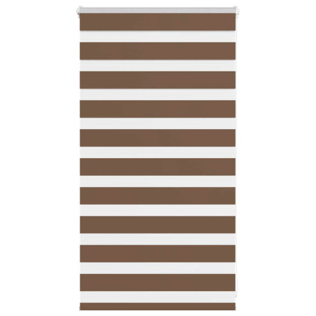 vidaXL Zebra rolgordijn 90x100 cm stofbreedte 85,9 cm polyester bruin
