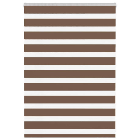 vidaXL Zebra rolgordijn 110x100 cm stofbreedte 105,9cm polyester bruin