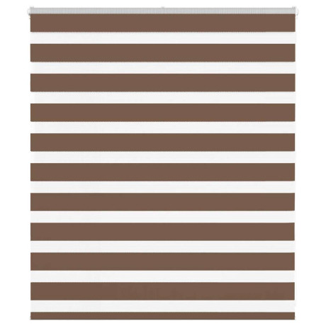 vidaXL Zebra rolgordijn 125x100 cm stofbreedte 120,9cm polyester bruin