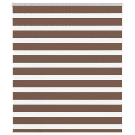 vidaXL Zebra rolgordijn 135x100 cm stofbreedte 130,9cm polyester bruin