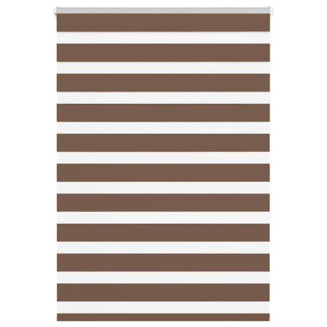 vidaXL Zebra rolgordijn 95x150 cm stofbreedte 90,9 cm polyester bruin