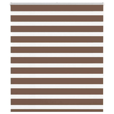 vidaXL Zebra rolgordijn 125x150 cm stofbreedte 120,9cm polyester bruin