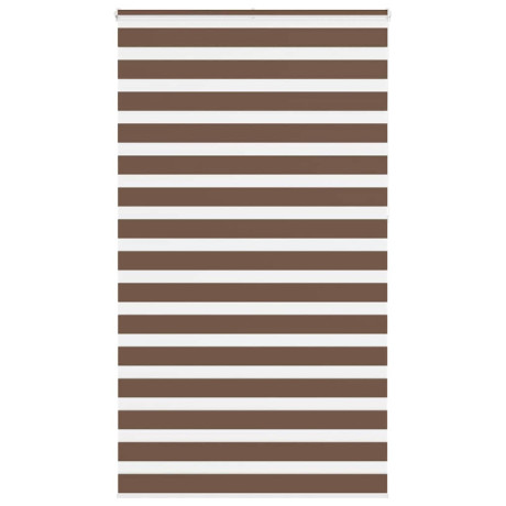 vidaXL Zebra rolgordijn 125x230 cm stofbreedte 120,9cm polyester bruin