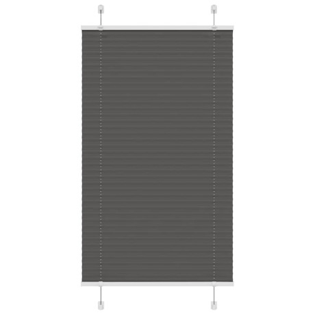 vidaXL Plissé rolgordijn 80x100 cm stofbreedte 79,4 cm polyester zwart