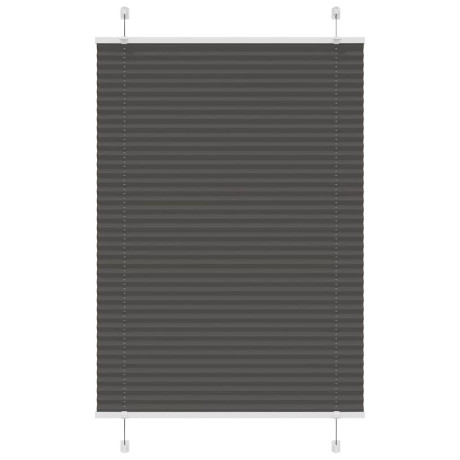 vidaXL Plissé rolgordijn 95x100 cm stofbreedte 94,4 cm polyester zwart