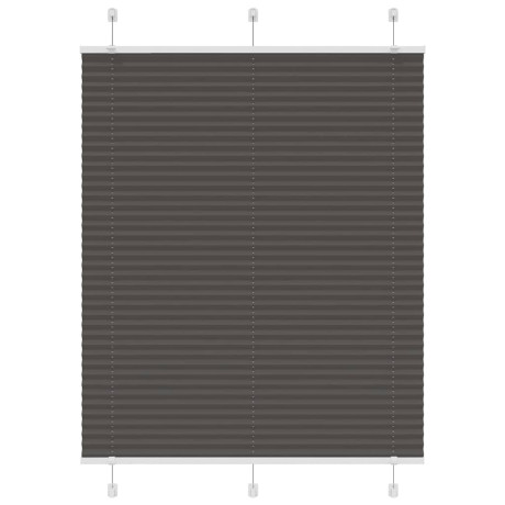 vidaXL Plissé rolgordijn 105x100cm stofbreedte 104,4cm polyester zwart