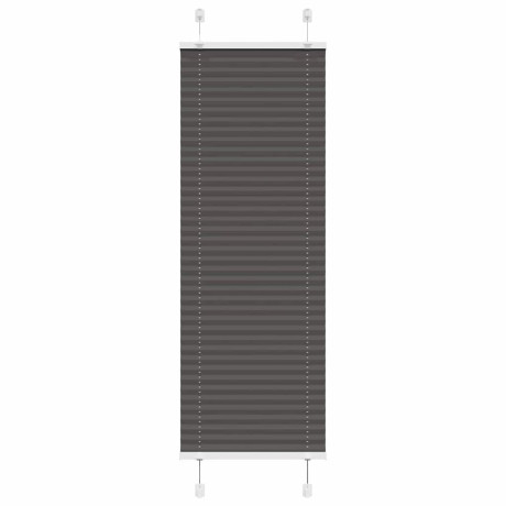 vidaXL Plissé rolgordijn 45x150 cm stofbreedte 44,4 cm polyester zwart