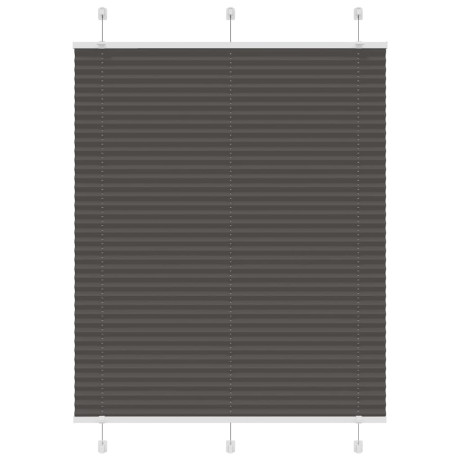 vidaXL Plissé rolgordijn 110x150cm stofbreedte 109,4cm polyester zwart