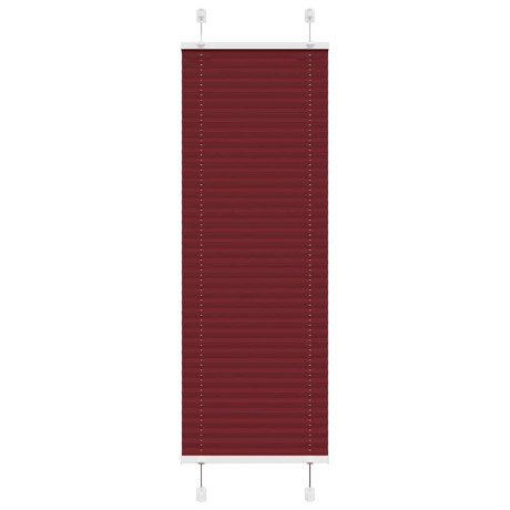 vidaXL Plissé rolgordijn 40x100 cm stofbreedte 39,4 cm bordeauxrood