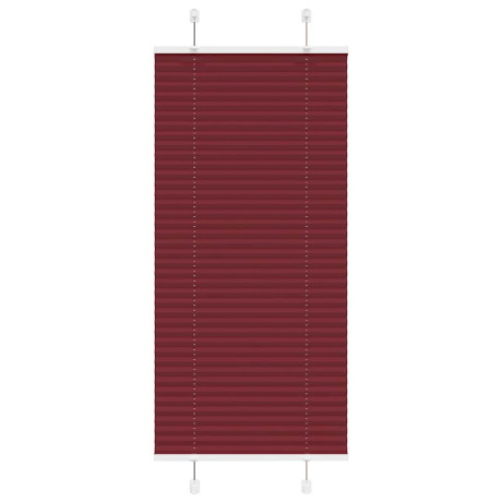 vidaXL Plissé rolgordijn 55x100 cm stofbreedte 54,4 cm bordeauxrood
