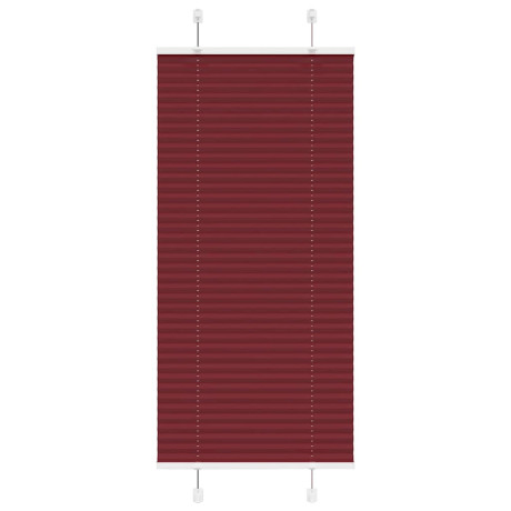 vidaXL Plissé rolgordijn 60x100 cm stofbreedte 59,4 cm bordeauxrood