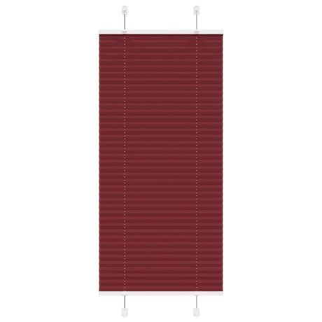 vidaXL Plissé rolgordijn 65x100 cm stofbreedte 64,4 cm bordeauxrood