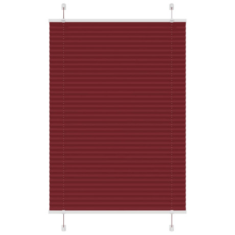 vidaXL Plissé rolgordijn 100x100 cm stofbreedte 99,4cm bordeauxrood