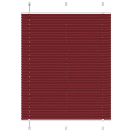 vidaXL Plissé rolgordijn 105x100cm stofbreedte 104,4cm bordeauxrood