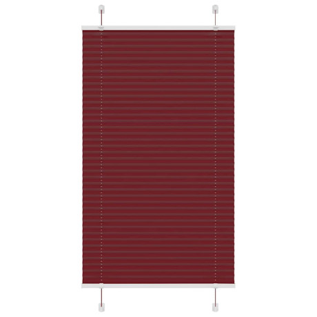 vidaXL Plissé rolgordijn 75x150 cm stofbreedte 74,4 cm bordeauxrood