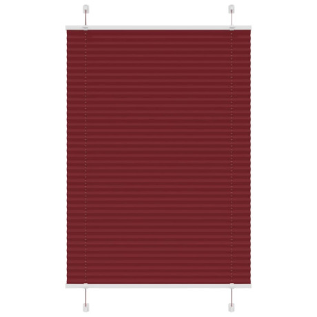 vidaXL Plissé rolgordijn 90x150 cm stofbreedte 89,4 cm bordeauxrood