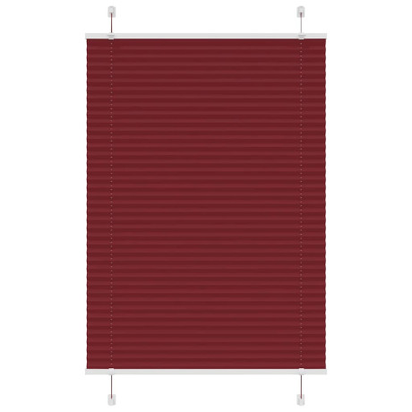 vidaXL Plissé rolgordijn 100x150 cm stofbreedte 99,4cm bordeauxrood