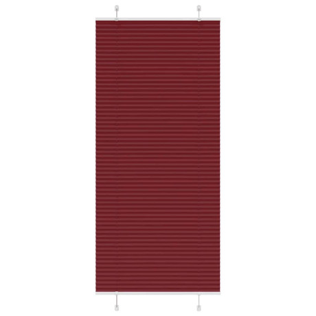 vidaXL Plissé rolgordijn 90x200 cm stofbreedte 89,4 cm bordeauxrood