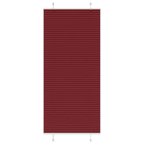 vidaXL Plissé rolgordijn 95x200 cm stofbreedte 94,4 cm bordeauxrood