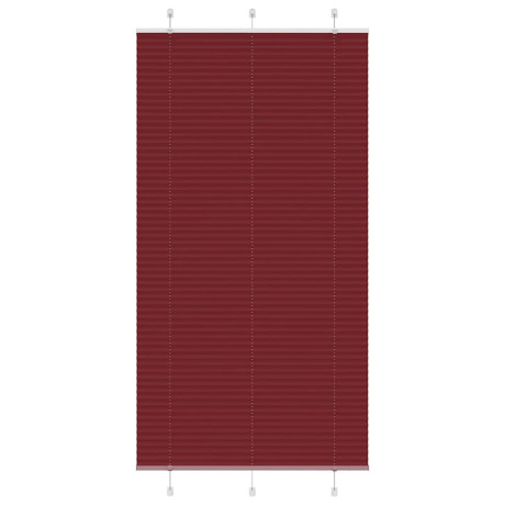 vidaXL Plissé rolgordijn 105x200cm stofbreedte 104,4cm bordeauxrood
